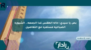 بص يا سيدي: حالة الطقس غدا الجمعة.. الشبورة الصباحية مستمرة مع التفاصيل